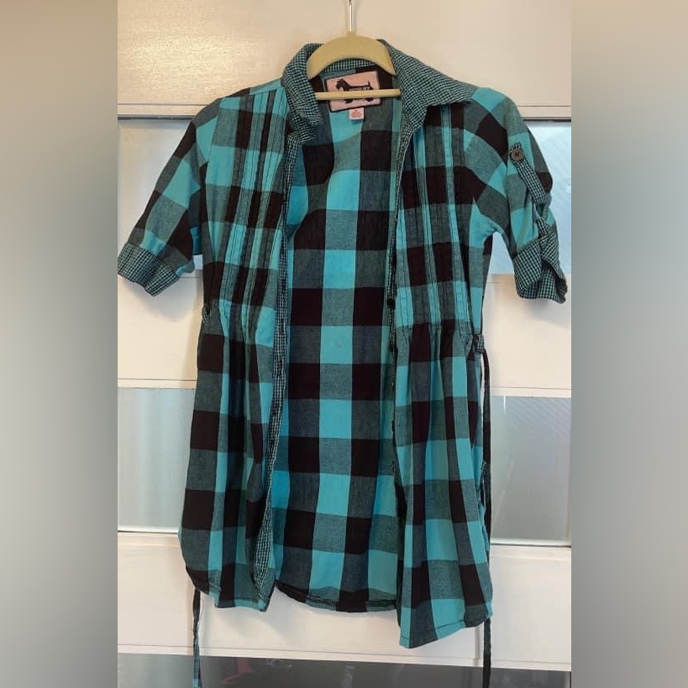 Blue plaid button down. Size medium. From buckle